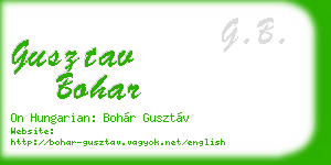 gusztav bohar business card